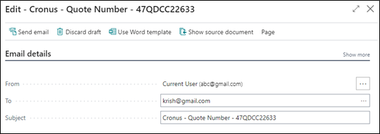 Email Subject in Dynamics 365 Business Central using AL Code