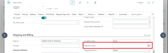 Set Blank Shipment Date in Business Central using AL Code