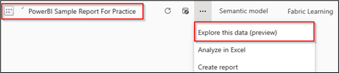 Introducing Explore this data feature in PowerBI service
