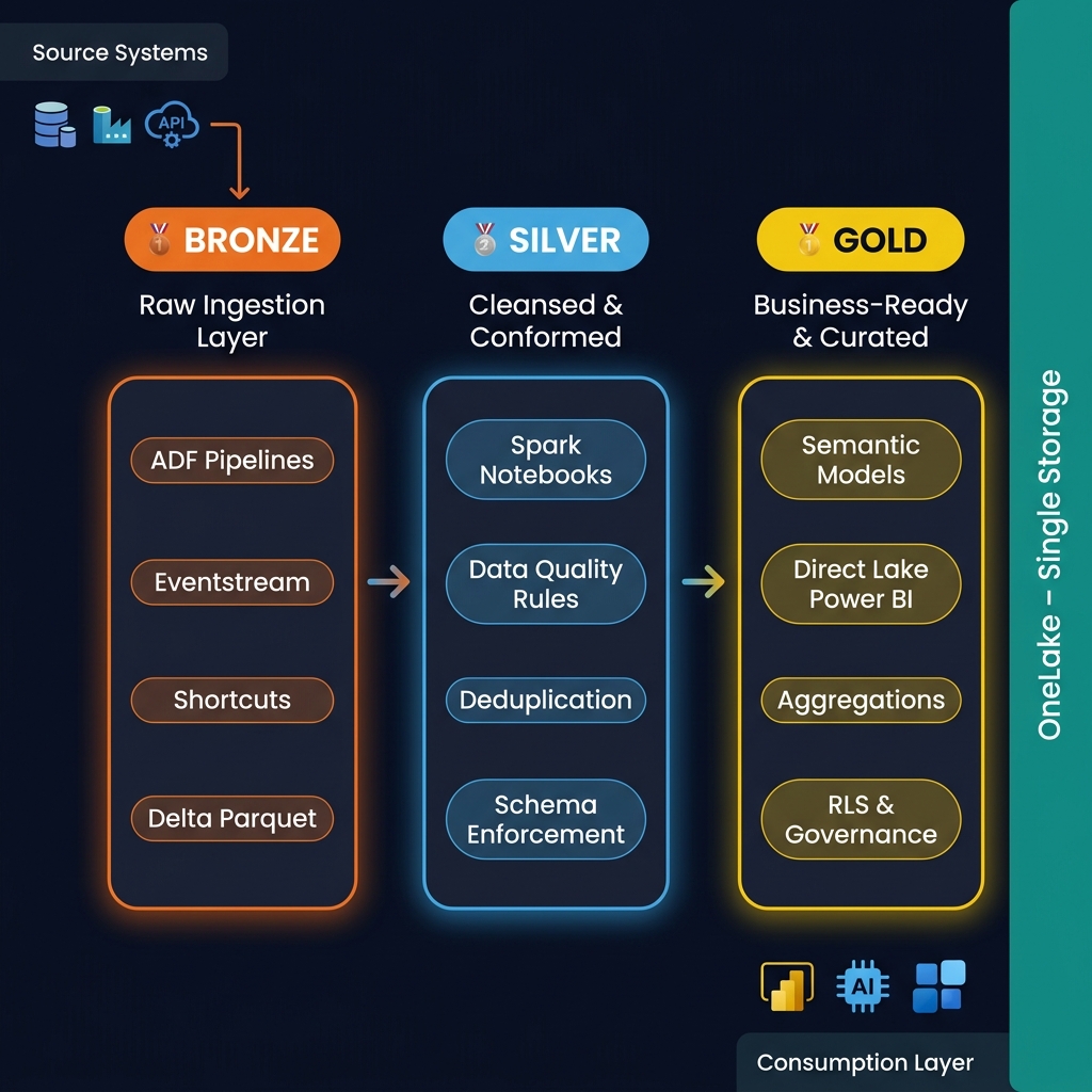 Medallion Architecture on Microsoft Fabric