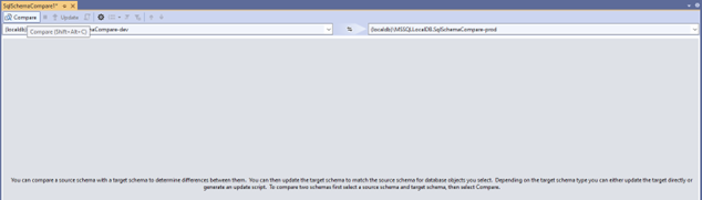 SQL Schema Compare In Visual Studio