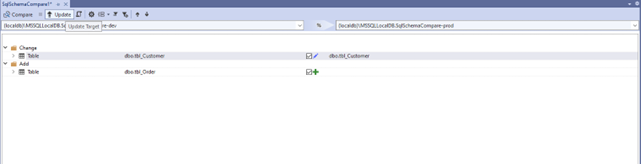 SQL Schema Compare In Visual Studio