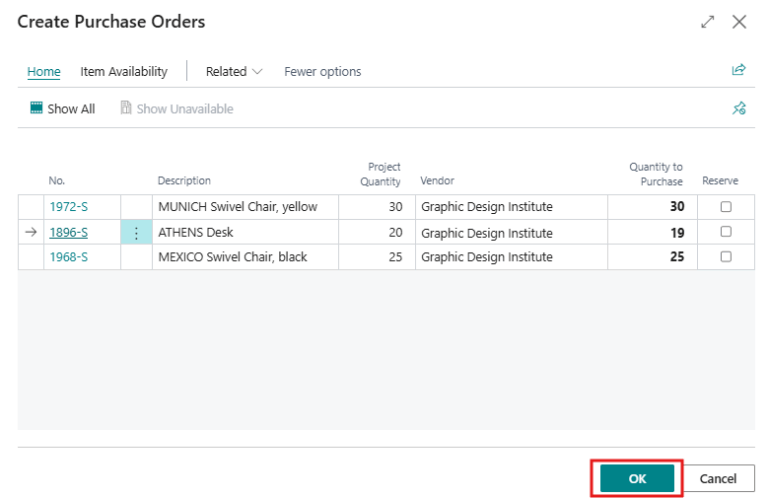 How to Create Purchase Orders from Projects in Microsoft Dynamics 365 ...